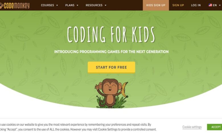 CodeMonkey  أفضل منصة لتعلم لغات البرمجة للأطفال بطريقة سهلة