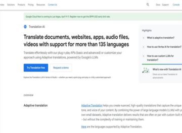 مميزات ترجمة Google Cloud Translation AI