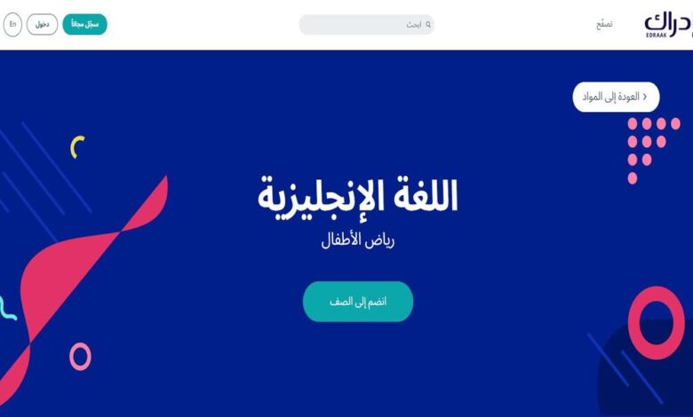 دورة اللغة الإنجليزية لمرحلة رياض الأطفال من إدراك