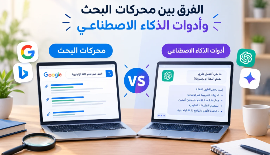 محركات البحث وأدوات الذكاء الاصطناعي